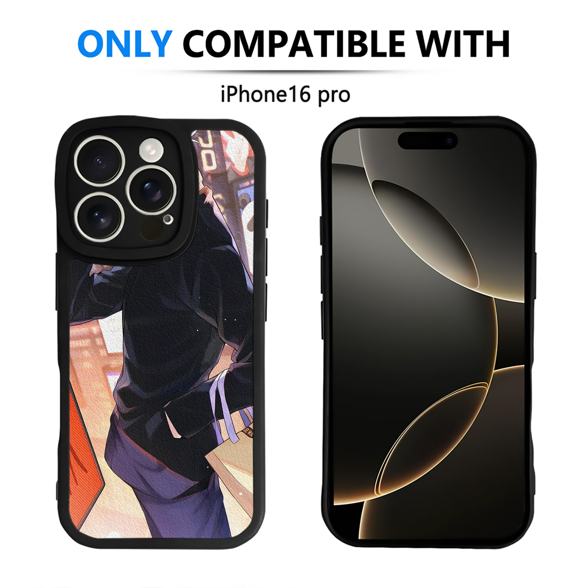 （画像用） 呪術廻戦 Jujutsu Kaisen 【iPhone 16シリーズ対応】シリコンスマホケース（レザー調） 材質：シリコン